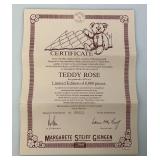 Vintage Steiff Replica Limited Edition Of 8,000 "Teddy Rose 1925" Bear 15" Ear Tag #407154 (00413) Curly Pink Mohair Fully Jointed Body, Growler, Glass Eyes, Pink Felt Paw Pads New Old Stock in Origin