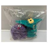 Vintage Disney Store Mini Bean Bag "Hercules" Pain And Panic 6" beanie Plush Toy Set (Factory Sealed New Old Stock)