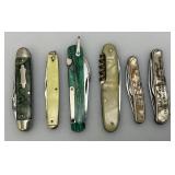 Misc. Vintage Collectible Pearl Handled Pocket knives Including Solingen And More