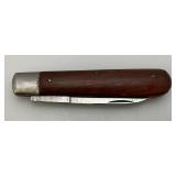 Very Old Wood Handle Pocket Knife With Blade For Chisling