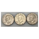 1972 Plain No Mint Mark Eisenhower One Dollar Coins