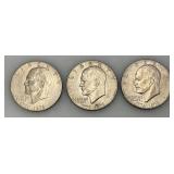 1776-1976 Plain No Mint Mark Bicentennial Eisenhower One Dollar Coins