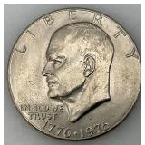 1776-1976 Type One Wide Print Bicentennial Eisenhower One Dollar Coin