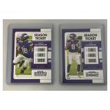 Panini Contenders Season Ticket Kirk Cousins And Justin Jefferson Sports Cards In Protective Sleeves