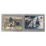 Misc. Football Patch Cards In Double Protective Sleeves