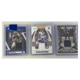 Misc. Football Patch Cards In Double Protective Sleeves
