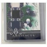 Artifacts 18/40 Triple Patch Card Including Jean-Sabastien Giguere, Phil Kessel And Tomas Kaberle Double Sleeved