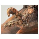 Vintage Copper Colored Eagle Statue On Base (One Claw Missing) 17" Tall