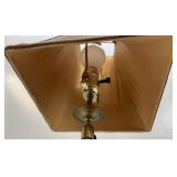 Two Small lamps One With Ornate Stainglass Shade 1= 24" Tall,  1= 11 1/4" Tall