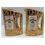 Two Collectible JIM BEAM  Golden Pitchers In Original Boxes