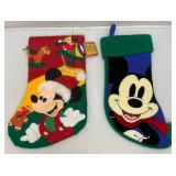 Vintage Collectible JUMBO Mickey Mouse Christmas Stockings 1= New Old Stock With Tag