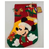 Vintage Collectible JUMBO Mickey Mouse Christmas Stockings 1= New Old Stock With Tag