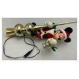 Vintage Mickey Unlimited MICKEY MOUSE Lighted Animated Tree Topper "Mr. Christmas"  In Original Box (Missing Adapter Cord)