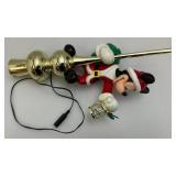 Vintage Mickey Unlimited MICKEY MOUSE Lighted Animated Tree Topper "Mr. Christmas"  In Original Box (Missing Adapter Cord)