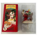 Vintage Collectible Mickey Mouse Hallmark Stocking Hanger In Original Box