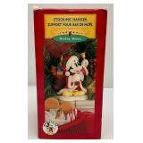 Vintage Collectible Mickey Mouse Hallmark Stocking Hanger In Original Box