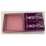 Walt Disney Co. Mickey And Minnie Mouse Pair Glass Set In Original Box