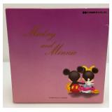 Walt Disney Co. Mickey And Minnie Mouse Pair Glass Set In Original Box