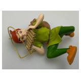 Misc. Vintage Collectible Disney Grolier Brand Christmas magic Ornaments Including Dumbo, Simba, Peter Pan, Sleepy, Captain John Smith And Pocahotas