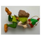 Misc. Vintage Collectible Disney Grolier Brand Christmas magic Ornaments Including Dumbo, Simba, Peter Pan, Sleepy, Captain John Smith And Pocahotas