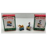 Hallmark Mickey And Co.  Merry Miniatures Mickey Mouse And Friends Train Ornaments (New Old Stock)