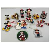 Misc. Collectible Mickey Mouse, Minnie Mouse And More Miniature Ornaments