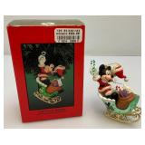 Misc. Collectible Mickey Mouse And Minnie Mouse Christmas Ornaments In Original Boxes