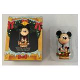 Misc. Collectible Mickey Mouse And Minnie Mouse Christmas Ornaments In Original Boxes
