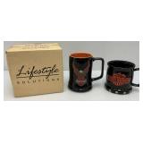 RELISTED DO TO NO SHOW Two Harley Davidson Raised Image Mugs One New In Box