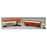 Misc. Vintage Collectible Miniature Die Cast Semi Trucks Including Bud Light And Jim Beam (NIB)