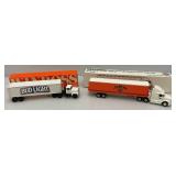 Misc. Vintage Collectible Miniature Die Cast Semi Trucks Including Bud Light And Jim Beam (NIB)