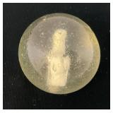 Antique  Approximately 1 7/8" German Sulphide Marble With Greyhound