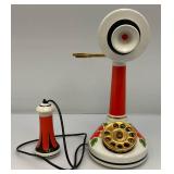 Vintage 1973 Collectible Famous Firsts "Yankee Doodle" Telephone Decanter Madec In italy