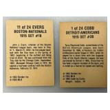 1993 Bordon Miniature Cracker Jack Ball Players Baseball Cards Including Cobb, Evers, Lajoie, mathewson And Plank