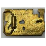 Misc. Collectibles Including Vintage Heavy Metal Belt Buckles Harley Davidson, Ford And More