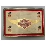 Misc. Collectibles Including Vintage Heavy Metal Belt Buckles Harley Davidson, Ford And More