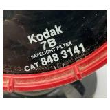 Vintage Eastman Kodak 7B Darkroom Lamp Safelight Filter On Stand Art Deco