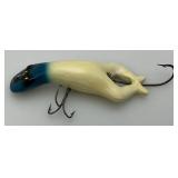Very RARE Heddon Blue And White Luny Frog Bass Lure