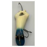 Very RARE Heddon Blue And White Luny Frog Bass Lure