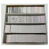 Large Box Of Misc. Unsorted Sports Cards Some With Protective Sleeves