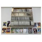 Large Box Of Misc. Unsorted Sports Cards Some With Protective Sleeves