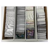 Large Box Of Misc. Unsorted Sports Cards Some With Protective Sleeves
