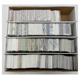 Large Box Of Misc. Unsorted Sports Cards Some With Protective Sleeves