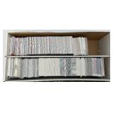 Large Box Of Misc. Unsorted Sports Cards Some With Protective Sleeves