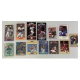 Large Box Of Misc. Unsorted Sports Cards Some With Protective Sleeves