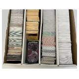 Large Box Of Misc. Unsorted Sports Cards Some With Protective Sleeves
