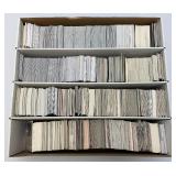 Large Box Of Misc. Unsorted Sports Cards Some With Protective Sleeves