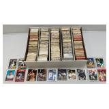 Large Box Of Misc. Unsorted Sports Cards Some With Protective Sleeves