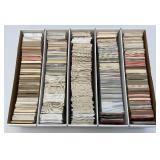 Large Box Of Misc. Unsorted Sports Cards Some With Protective Sleeves
