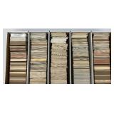 Large Box Of Misc. Unsorted Sports Cards Some With Protective Sleeves